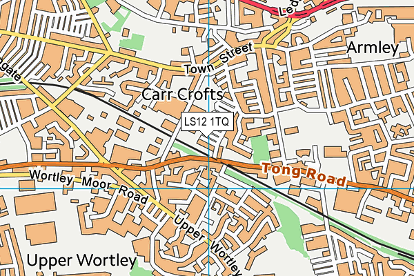 LS12 1TQ map - OS VectorMap District (Ordnance Survey)