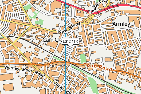 LS12 1TR map - OS VectorMap District (Ordnance Survey)