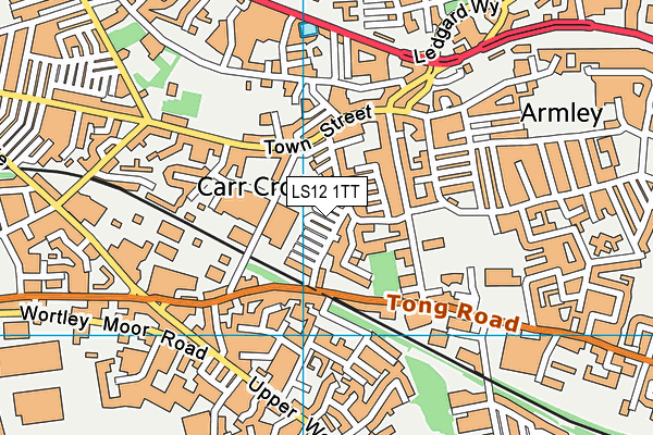 LS12 1TT map - OS VectorMap District (Ordnance Survey)