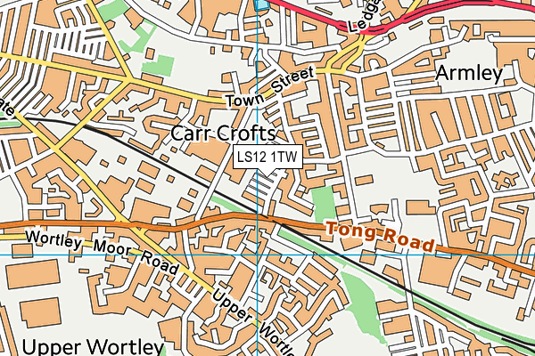LS12 1TW map - OS VectorMap District (Ordnance Survey)