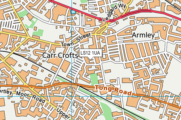 LS12 1UA map - OS VectorMap District (Ordnance Survey)