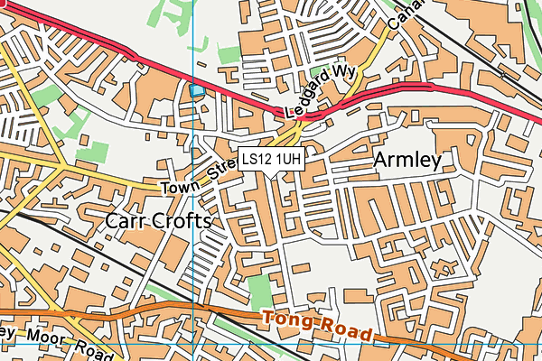 LS12 1UH map - OS VectorMap District (Ordnance Survey)