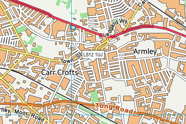 LS12 1UJ map - OS VectorMap District (Ordnance Survey)