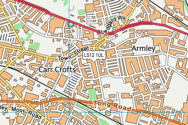 LS12 1UL map - OS VectorMap District (Ordnance Survey)