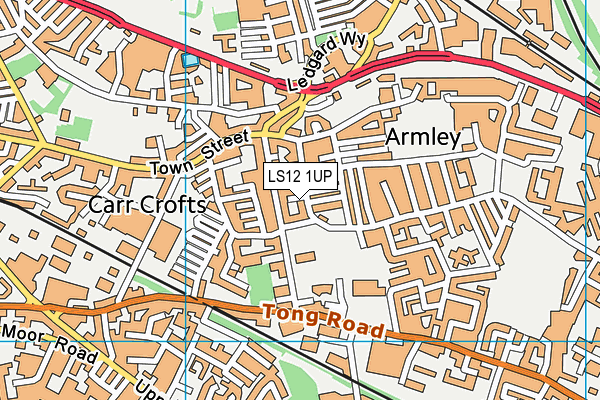 LS12 1UP map - OS VectorMap District (Ordnance Survey)