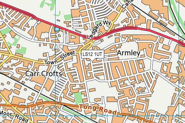 LS12 1UT map - OS VectorMap District (Ordnance Survey)