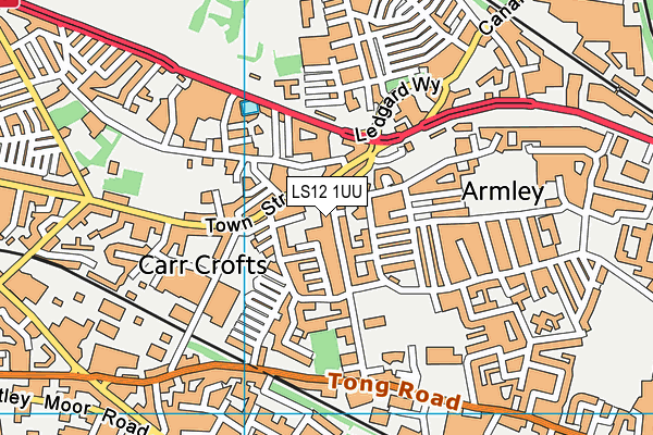 LS12 1UU map - OS VectorMap District (Ordnance Survey)