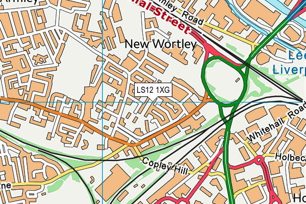 LS12 1XG map - OS VectorMap District (Ordnance Survey)