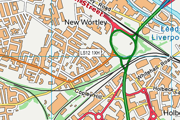 LS12 1XH map - OS VectorMap District (Ordnance Survey)