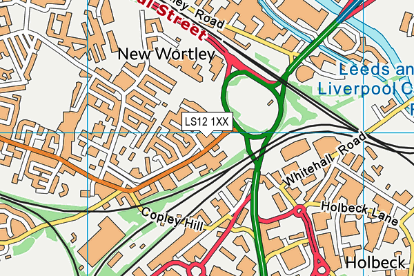 LS12 1XX map - OS VectorMap District (Ordnance Survey)