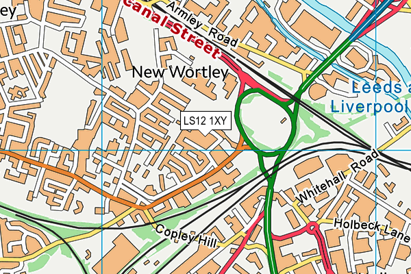 LS12 1XY map - OS VectorMap District (Ordnance Survey)