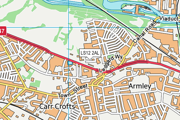 LS12 2AL map - OS VectorMap District (Ordnance Survey)