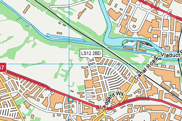 LS12 2BD map - OS VectorMap District (Ordnance Survey)