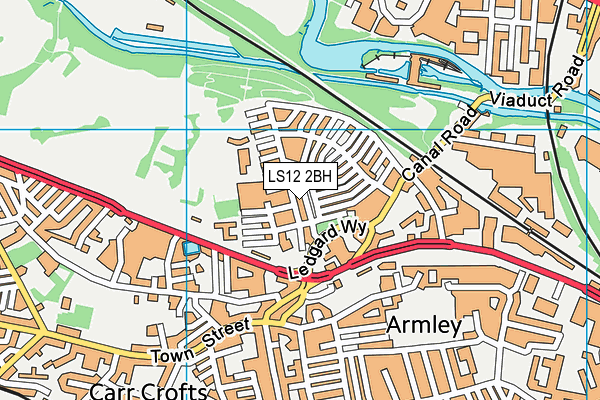 LS12 2BH map - OS VectorMap District (Ordnance Survey)