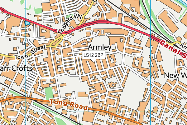 LS12 2BP map - OS VectorMap District (Ordnance Survey)