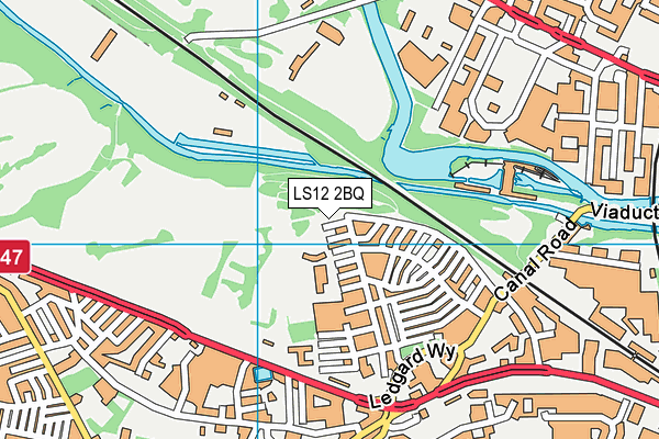 LS12 2BQ map - OS VectorMap District (Ordnance Survey)