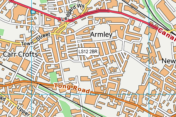 LS12 2BR map - OS VectorMap District (Ordnance Survey)