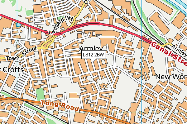 LS12 2BW map - OS VectorMap District (Ordnance Survey)