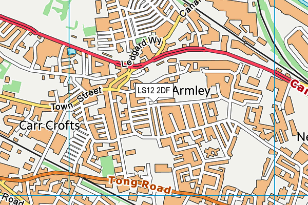 LS12 2DF map - OS VectorMap District (Ordnance Survey)