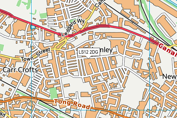 LS12 2DG map - OS VectorMap District (Ordnance Survey)