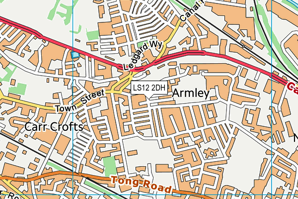 LS12 2DH map - OS VectorMap District (Ordnance Survey)