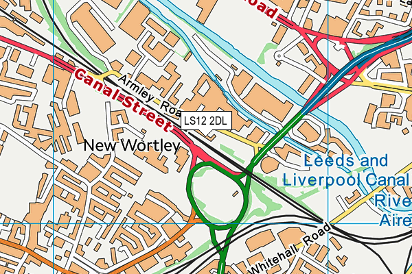 LS12 2DL map - OS VectorMap District (Ordnance Survey)