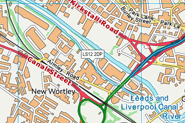 LS12 2DP map - OS VectorMap District (Ordnance Survey)