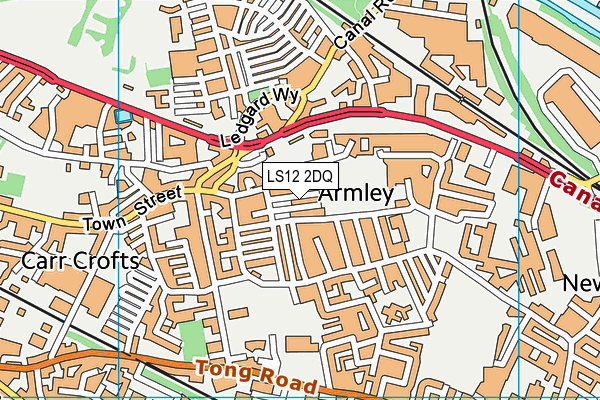 LS12 2DQ map - OS VectorMap District (Ordnance Survey)