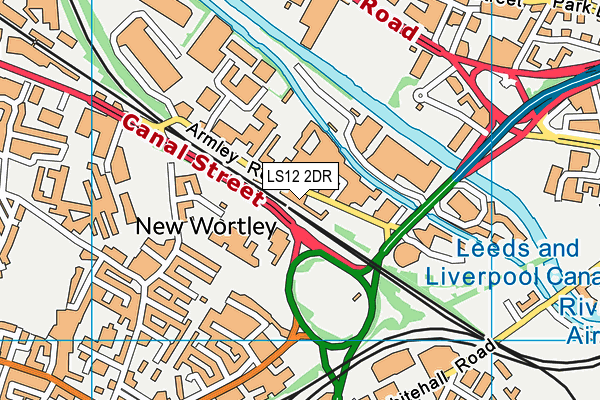 LS12 2DR map - OS VectorMap District (Ordnance Survey)