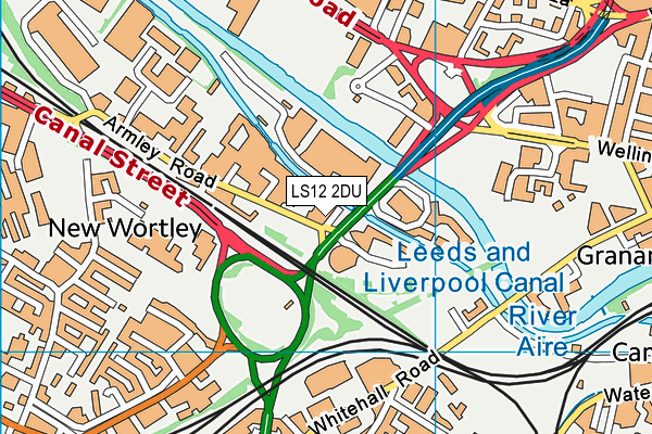 LS12 2DU map - OS VectorMap District (Ordnance Survey)