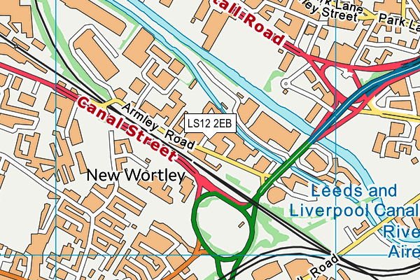 LS12 2EB map - OS VectorMap District (Ordnance Survey)