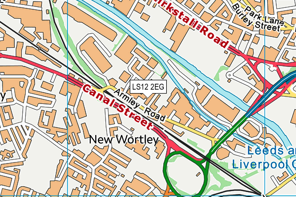 LS12 2EG map - OS VectorMap District (Ordnance Survey)