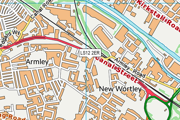 LS12 2ER map - OS VectorMap District (Ordnance Survey)