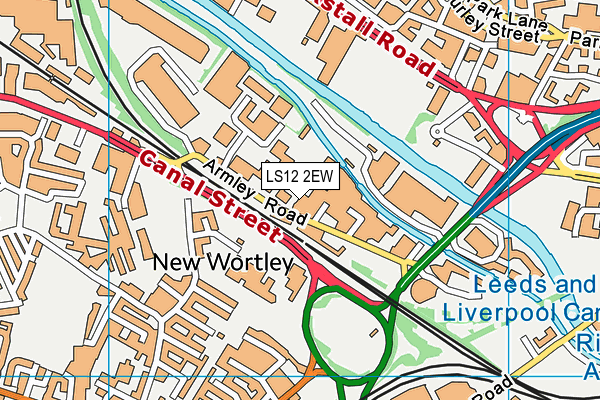 LS12 2EW map - OS VectorMap District (Ordnance Survey)