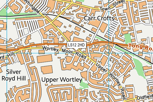 LS12 2HD map - OS VectorMap District (Ordnance Survey)