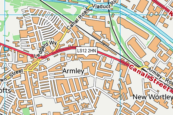 LS12 2HN map - OS VectorMap District (Ordnance Survey)