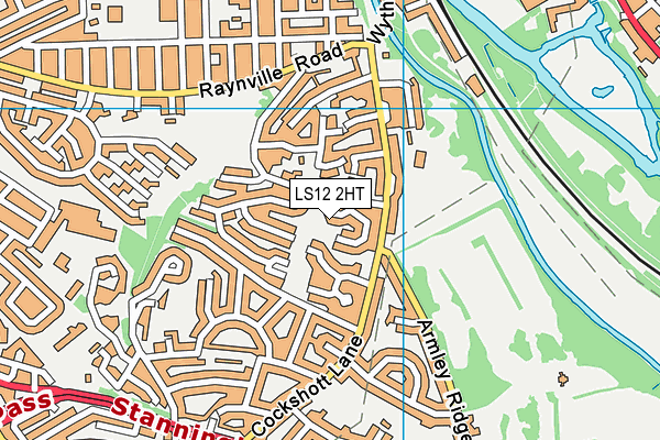 LS12 2HT map - OS VectorMap District (Ordnance Survey)