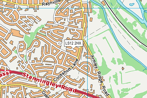 LS12 2HX map - OS VectorMap District (Ordnance Survey)