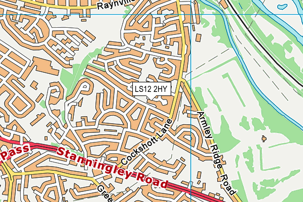 LS12 2HY map - OS VectorMap District (Ordnance Survey)