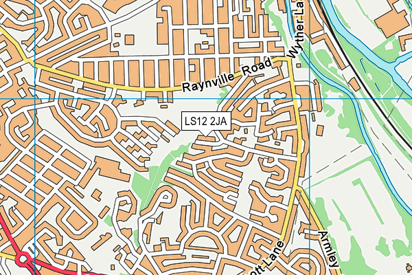 LS12 2JA map - OS VectorMap District (Ordnance Survey)