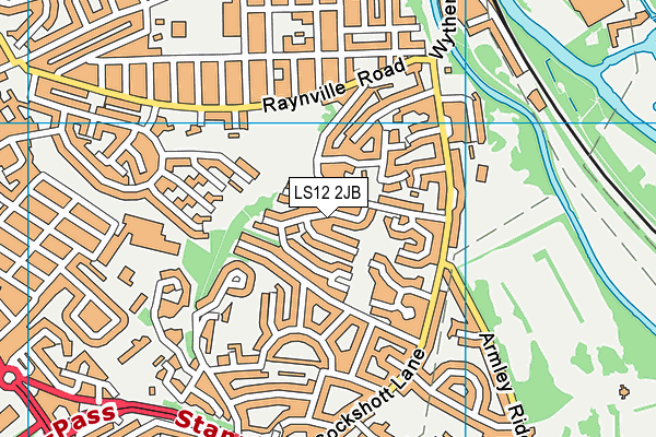 LS12 2JB map - OS VectorMap District (Ordnance Survey)