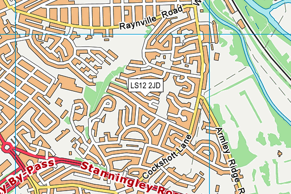 LS12 2JD map - OS VectorMap District (Ordnance Survey)