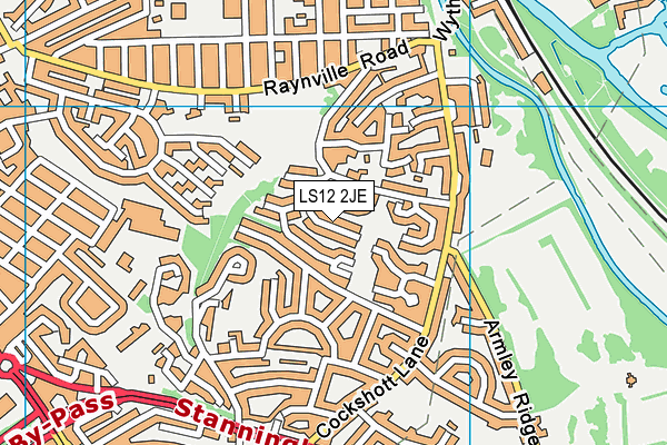 LS12 2JE map - OS VectorMap District (Ordnance Survey)