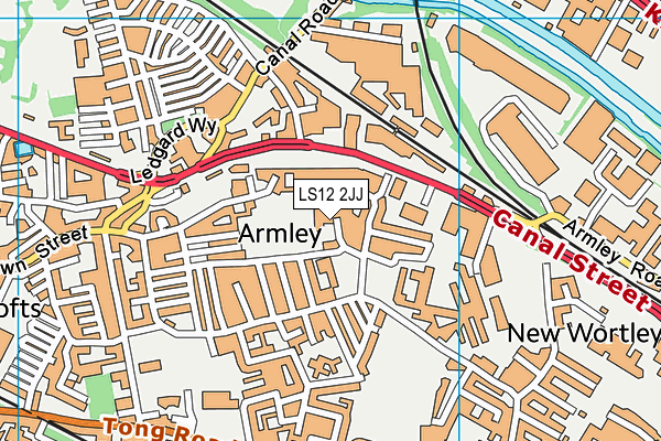 LS12 2JJ map - OS VectorMap District (Ordnance Survey)