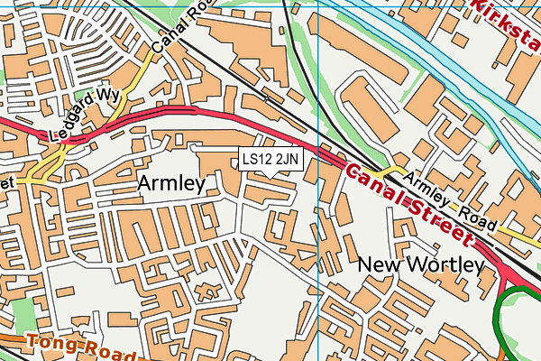 LS12 2JN map - OS VectorMap District (Ordnance Survey)