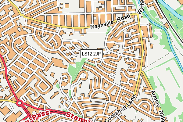 LS12 2JP map - OS VectorMap District (Ordnance Survey)