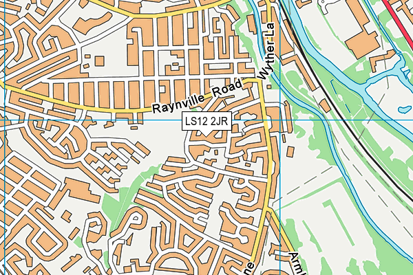 LS12 2JR map - OS VectorMap District (Ordnance Survey)