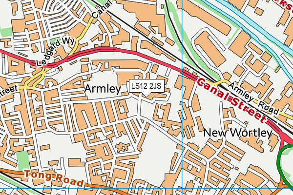 LS12 2JS map - OS VectorMap District (Ordnance Survey)