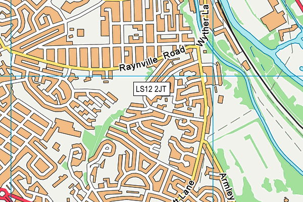 LS12 2JT map - OS VectorMap District (Ordnance Survey)