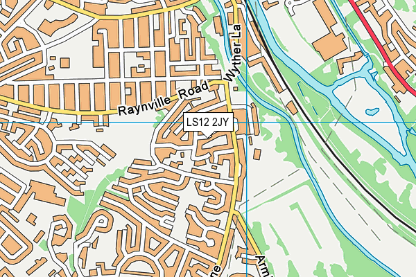 LS12 2JY map - OS VectorMap District (Ordnance Survey)